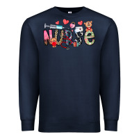 Navy Nurse Valentines Day Premium Sweatshirt - CowhideDigitalArt