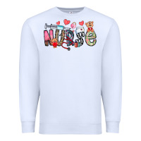 White Nurse Valentines Day Premium Sweatshirt - CowhideDigitalArt