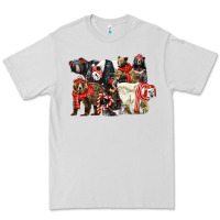 Dove Grey Christmas Bear Family Premium Tee - LillyAllenDesigns
