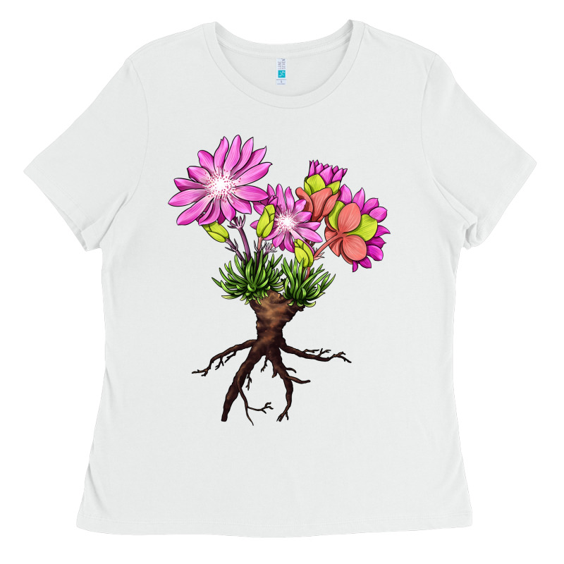 Bitterroot Flower Illustrations Ladies Tee by LillyAllenDesigns | Teevron