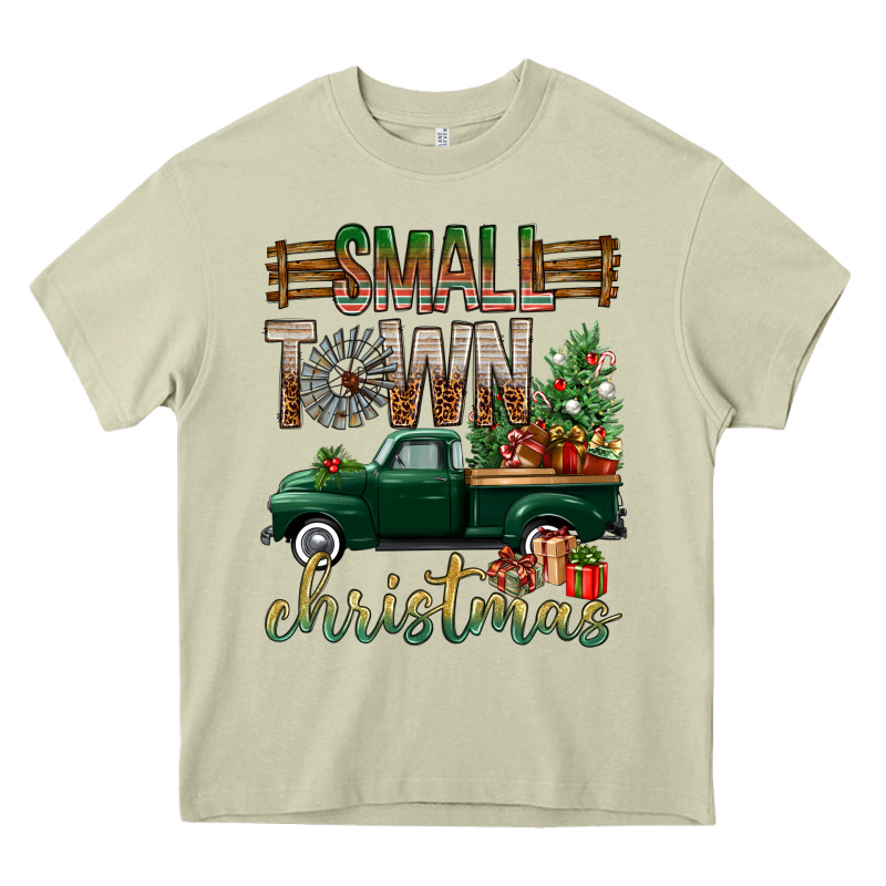 Small Town Christmas With Truck Heavy Core Tee by BundleAndBundleShop | Teevron