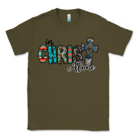 Army Green in christ alone Classic Tee - RacoonDesign