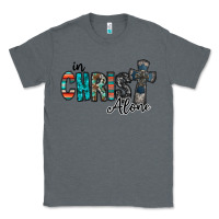 Charcoal Heather in christ alone Classic Tee - RacoonDesign
