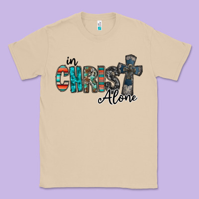 In Christ Alone Classic Tee Designed By Racoondesign