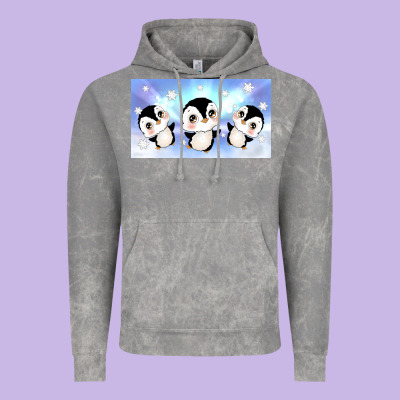 Cute Penguin Vintage Hoodie Designed By Tumblerdesignbyshophia