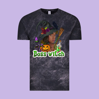 Boss Witch Afro Vintage Tee Designed By Nancycooperartshop