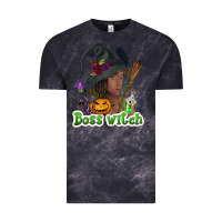 Cloud Black Boss witch afro Vintage Tee - NancyCooperArtShop