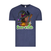 Vintage Denim Boss witch afro Vintage Tee - NancyCooperArtShop