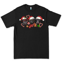 Black Christmas Black Angus Cows Premium Tee - LillyAllenDesigns