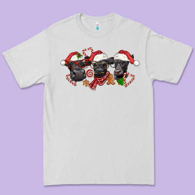 Christmas Black Angus Cows Premium Tee Designed By Lillyallendesigns