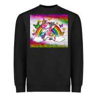 Black LGBTQ Dabbbing Unicorn And Rainbow Tumbler Heavyweight Sweatshirt - BundleAndBundleShop