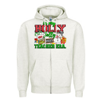 In My Holly Jolly Teacher Era Zipper Hoodie | Teevron