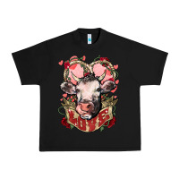 Black Cow Valentine's Day love Urban Heavy Tee - HowdyJamesFarm