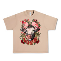 Burro Cow Valentine's Day love Urban Heavy Tee - HowdyJamesFarm
