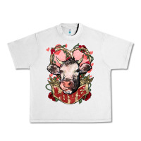 Lunar Rock Cow Valentine's Day love Urban Heavy Tee - HowdyJamesFarm