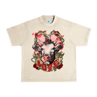 Sandshell Cow Valentine's Day love Urban Heavy Tee - HowdyJamesFarm