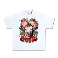 Cow Valentine's Day Love Urban Heavy Tee | Teevron