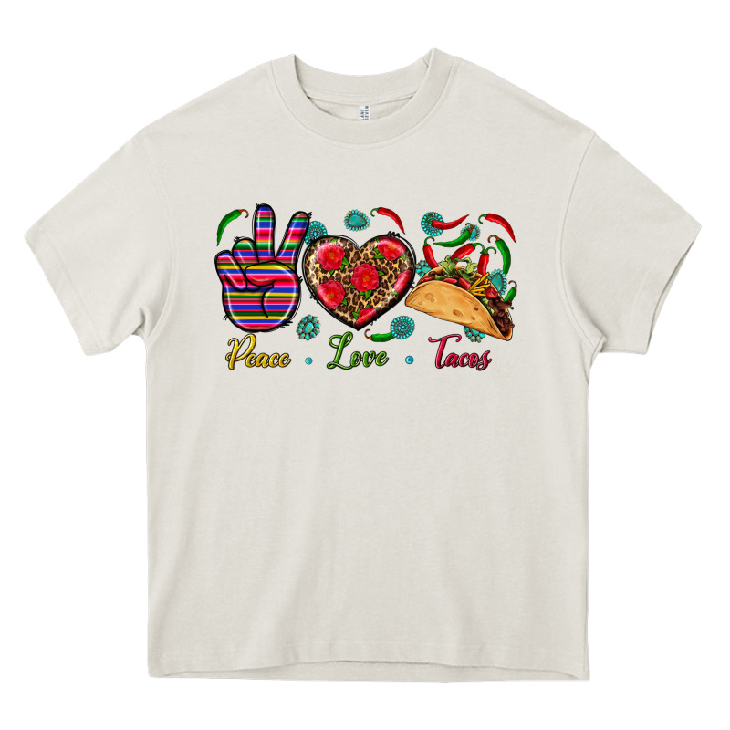 Peace Love Tacos Heavy Core Tee by BundleAndBundleShop | Teevron