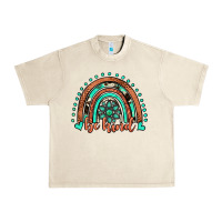 Sandshell be kind western turquoise rainbow Urban Heavy Tee - JahusDesignShop