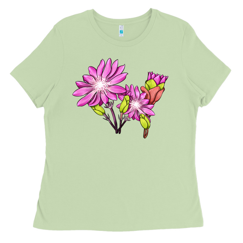 Bitterroot Flower Illustrations Ladies Tee by LillyAllenDesigns | Teevron