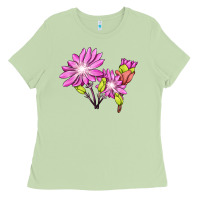Matcha Bitterroot Flower Illustrations Ladies Tee - LillyAllenDesigns