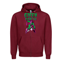 Burgundy green goblin Zipper Hoodie - lanVoArt