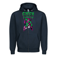 Navy green goblin Zipper Hoodie - lanVoArt