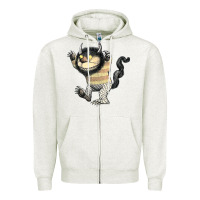 Oatmeal Heather where the wild things are carol Zipper Hoodie - lanVoArt