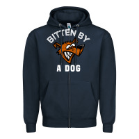 Navy bitten by a dog angry dog bite funny gift Zipper Hoodie - lanVoArt
