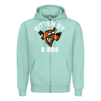 Seafoam bitten by a dog angry dog bite funny gift Zipper Hoodie - lanVoArt