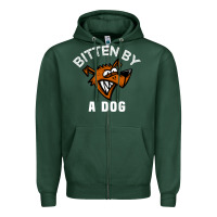 Bitten By A Dog Angry Dog Bite Funny Gift Zipper Hoodie | Teevron