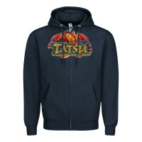 Navy tatsu six flags magic mountain Zipper Hoodie - lanVoArt