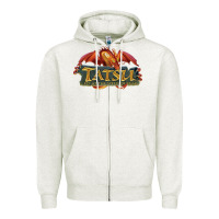 Oatmeal Heather tatsu six flags magic mountain Zipper Hoodie - lanVoArt