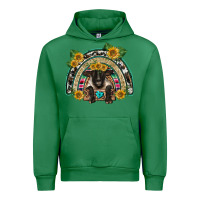Emerald suffolk ewe front sunflowers rainbow Urban Hoodie - BarkalooDesign