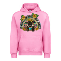 Fuchsia Pink suffolk ewe front sunflowers rainbow Urban Hoodie - BarkalooDesign