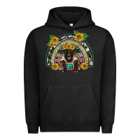 Pigment Black suffolk ewe front sunflowers rainbow Urban Hoodie - BarkalooDesign