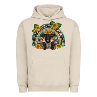 Pigment French Oak suffolk ewe front sunflowers rainbow Urban Hoodie - BarkalooDesign