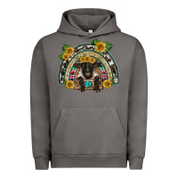 Pigment Tornado suffolk ewe front sunflowers rainbow Urban Hoodie - BarkalooDesign