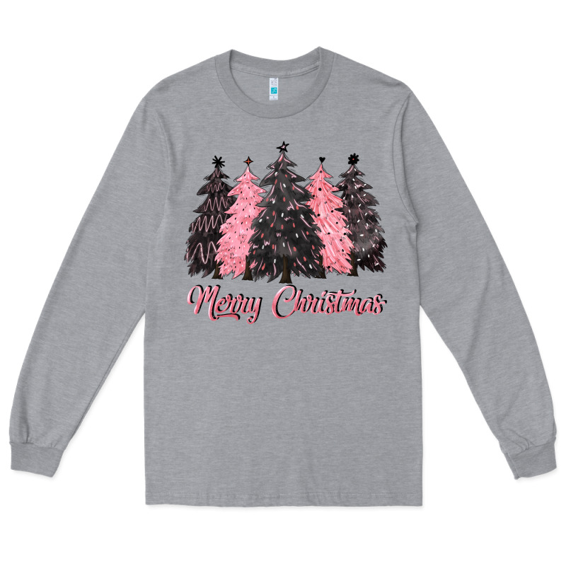 Pink Merry Christmas Long Sleeve Tee by CowGirlArtShop | Teevron