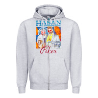 Heather Grey hasan piker t shirts gift for fans for men and women gift mother day f Zipper Hoodie - lanVoArt