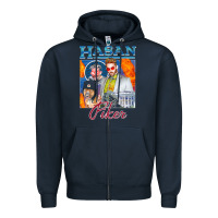 Navy hasan piker t shirts gift for fans for men and women gift mother day f Zipper Hoodie - lanVoArt