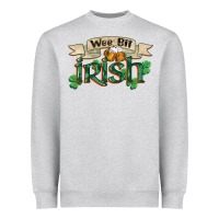 Heather Grey wee bit irish st patrick's day Heavyweight Sweatshirt - FaDigitalArtStudio