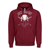 Burgundy chomuc shirt juco bandit Zipper Hoodie - lanVoArt
