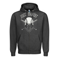 Charcoal Heather chomuc shirt juco bandit Zipper Hoodie - lanVoArt