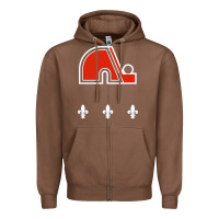Chestnut vintage quebec hockey   retro nordiques Zipper Hoodie - lanVoArt