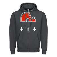 Smoke vintage quebec hockey   retro nordiques Zipper Hoodie - lanVoArt