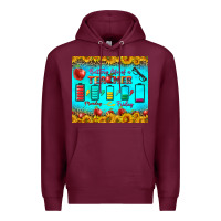 Burgundy Battery Life Of A Teacher Tumbler Premium Hoodie - BundleAndBundleShop