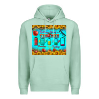 Seafoam Battery Life Of A Teacher Tumbler Premium Hoodie - BundleAndBundleShop