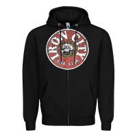 Black vintage retro iron city(beer) proof Zipper Hoodie - lanVoArt