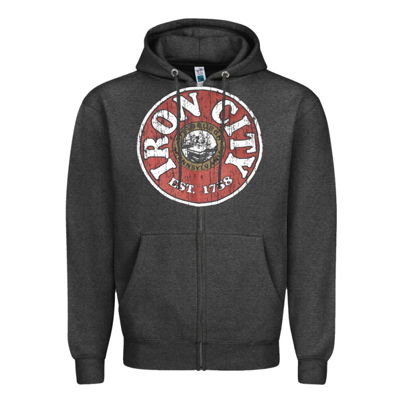 Vintage Retro Iron City(beer) Proof Zipper Hoodie by lanVoArt | Teevron